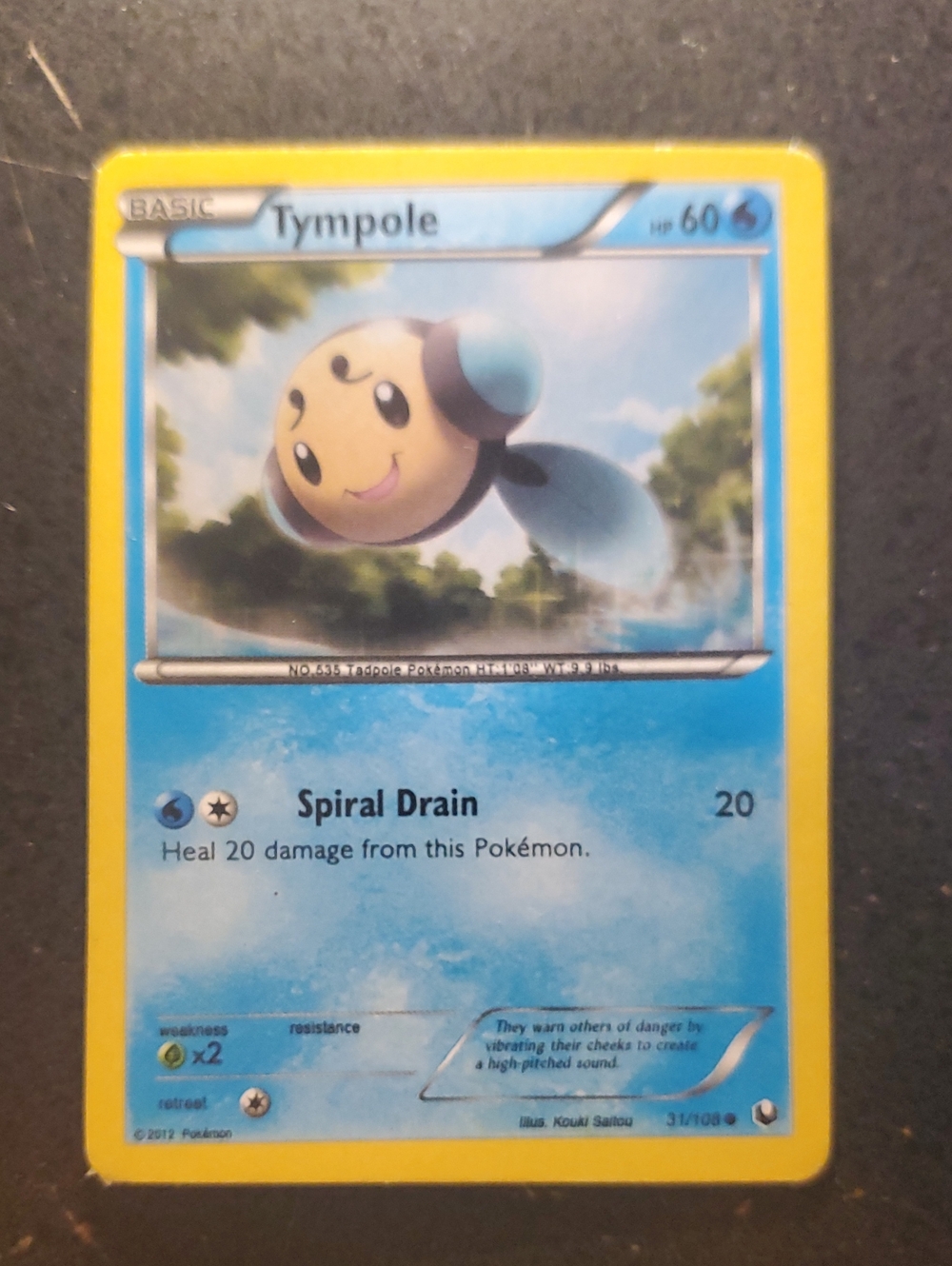 Tympole Trading Card - Blue & Yellow